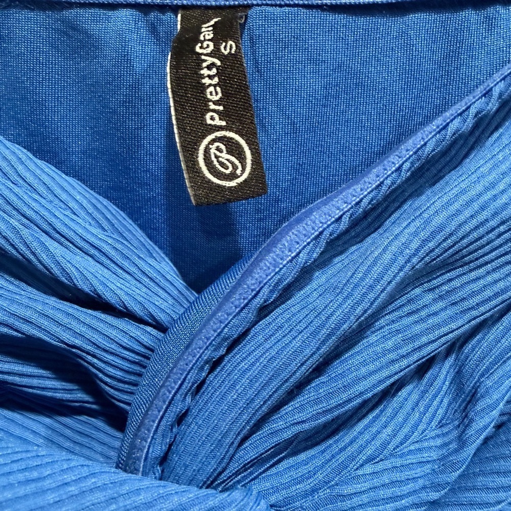 Sleek Royal Blue Cowl Neck Maxi Dress by Pretty Garden. Hardly used - Picture 2 of 5